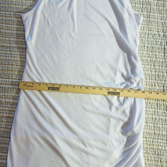 BTFBM White Ruched Side Fitted Tank Dress, Size XL - Picture 8 of 10